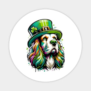 Clumber Spaniel in Saint Patrick's Day Celebration Magnet